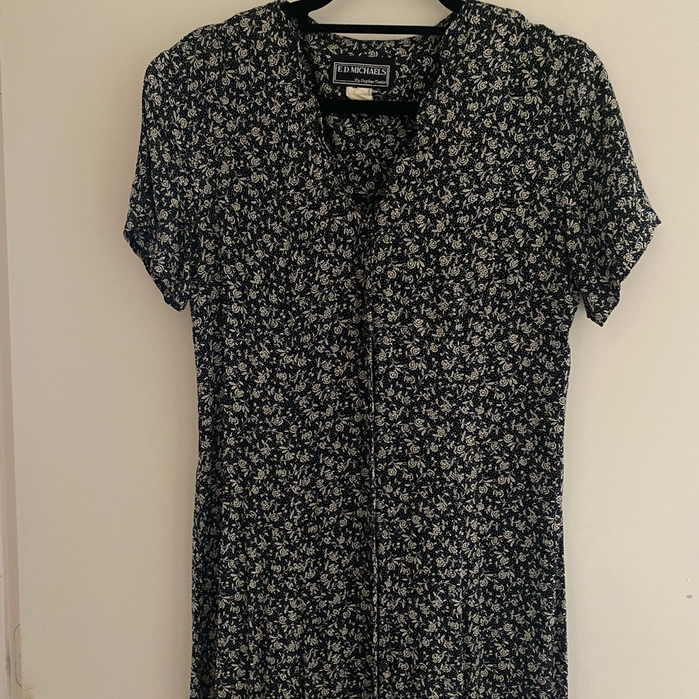 Vintage E.D. Michaels Floral Button Down Maxi Dress